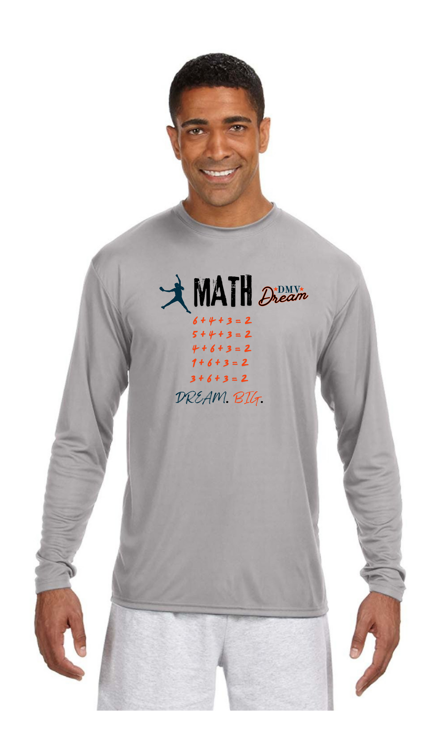 (DRI-FIT) DMV Dream Softball Math T-Shirt-LONG SLEEVE (Unisex)