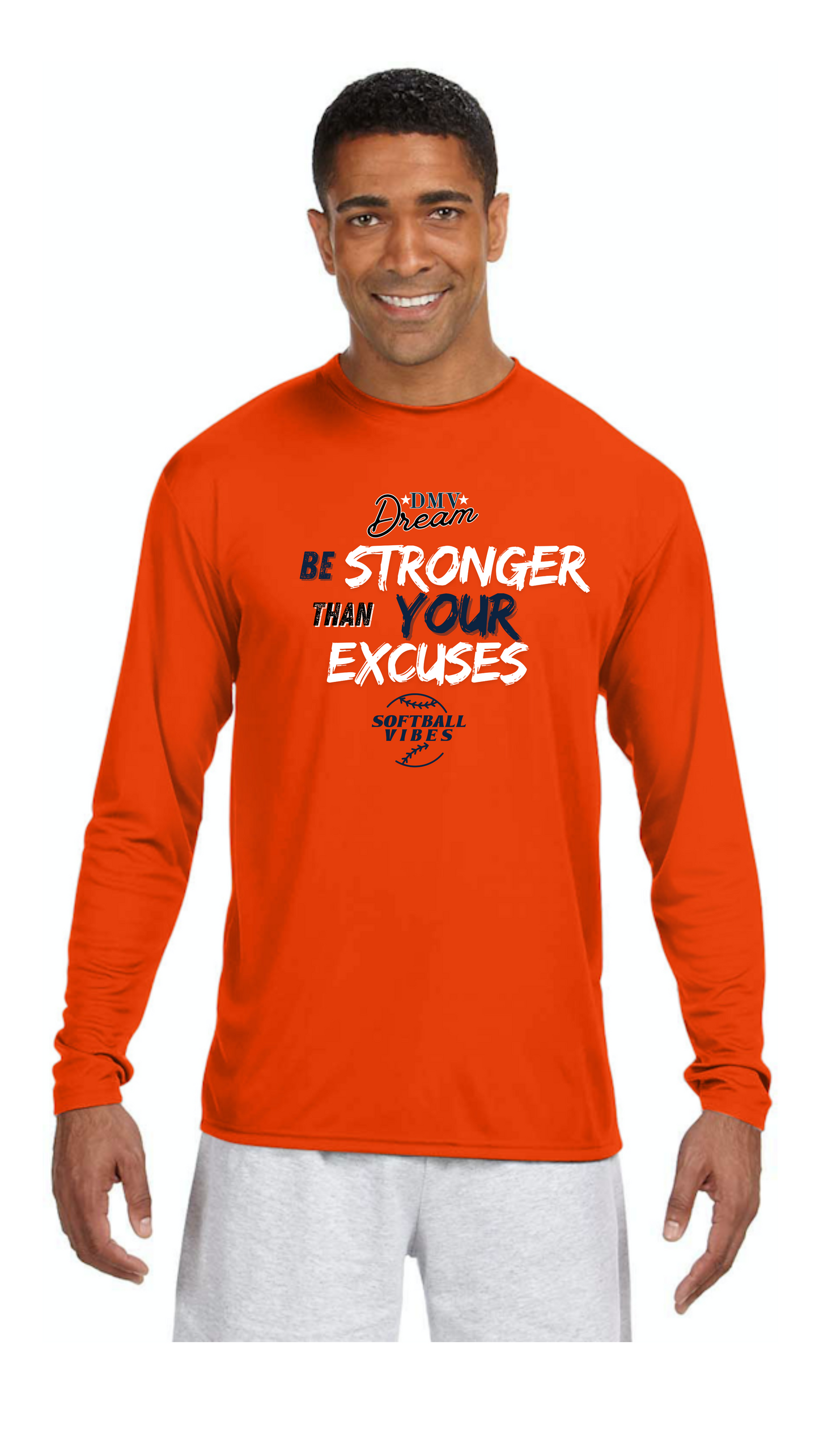 (DRI-FIT) DMV Dream No Excuses T-Shirt-LONG SLEEVE (Unisex)
