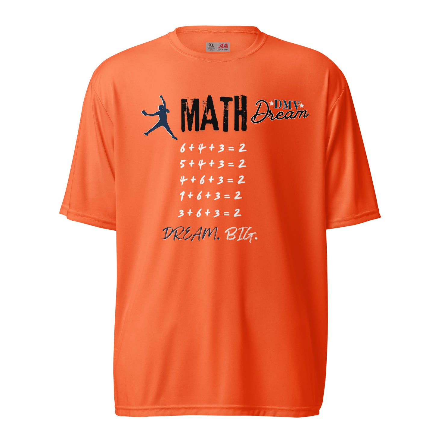 (DRI-FIT) DMV Dream Softball Math T-Shirt (Unisex)- ORANGE