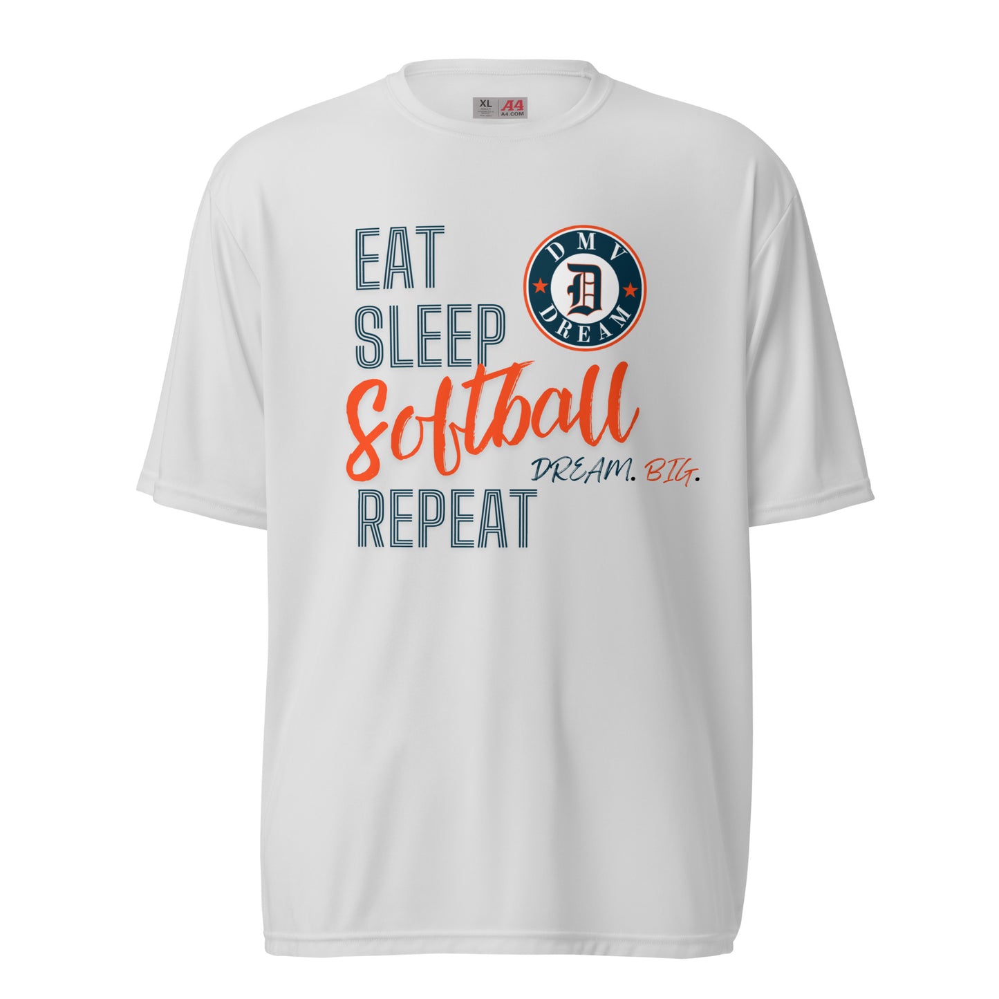 (DRI-FIT) DMV Dream Eat Sleep Softball T-Shirt (Unisex)