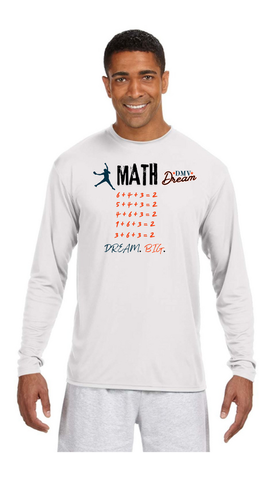 (DRI-FIT) DMV Dream Softball Math T-Shirt-LONG SLEEVE (Unisex)