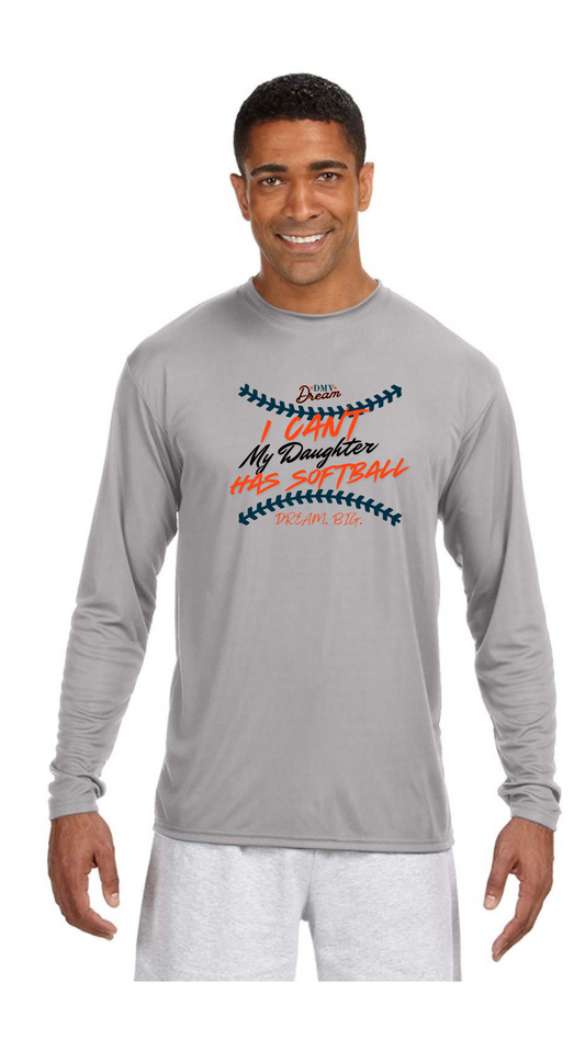 (DRI-FIT) DMV Dream Busy with Softball T-Shirt -LONG SLEEVE (Unisex)
