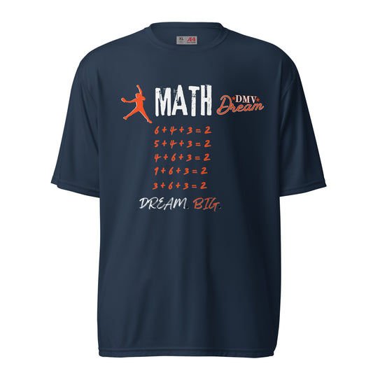 (DRI-FIT) DMV Dream Softball Math T-Shirt (Unisex)- NAVY