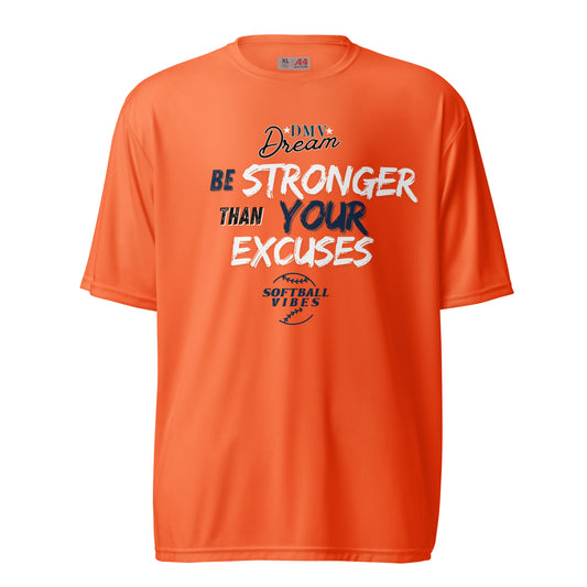(DRI-FIT) DMV Dream No Excuses T-Shirt (Unisex)- ORANGE