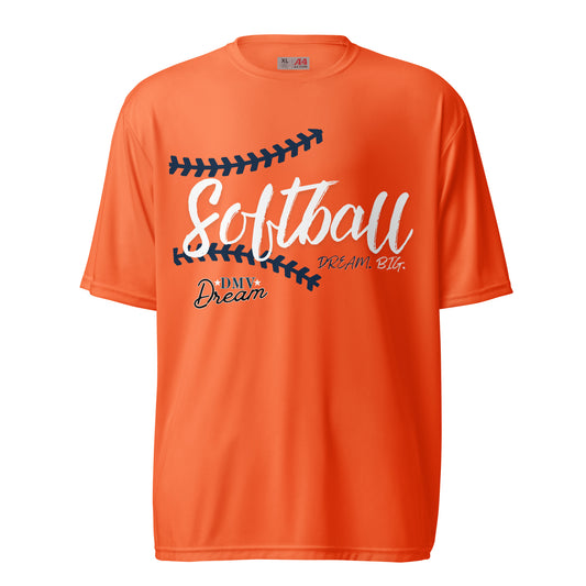 (DRI-FIT) DMV Dream Softball T-Shirt (Unisex) - ORANGE