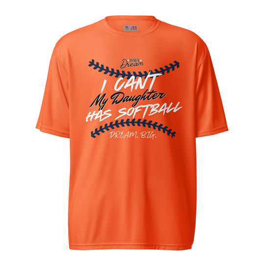 (DRI-FIT) DMV Dream Busy with Softball T-Shirt (Unisex)-ORANGE