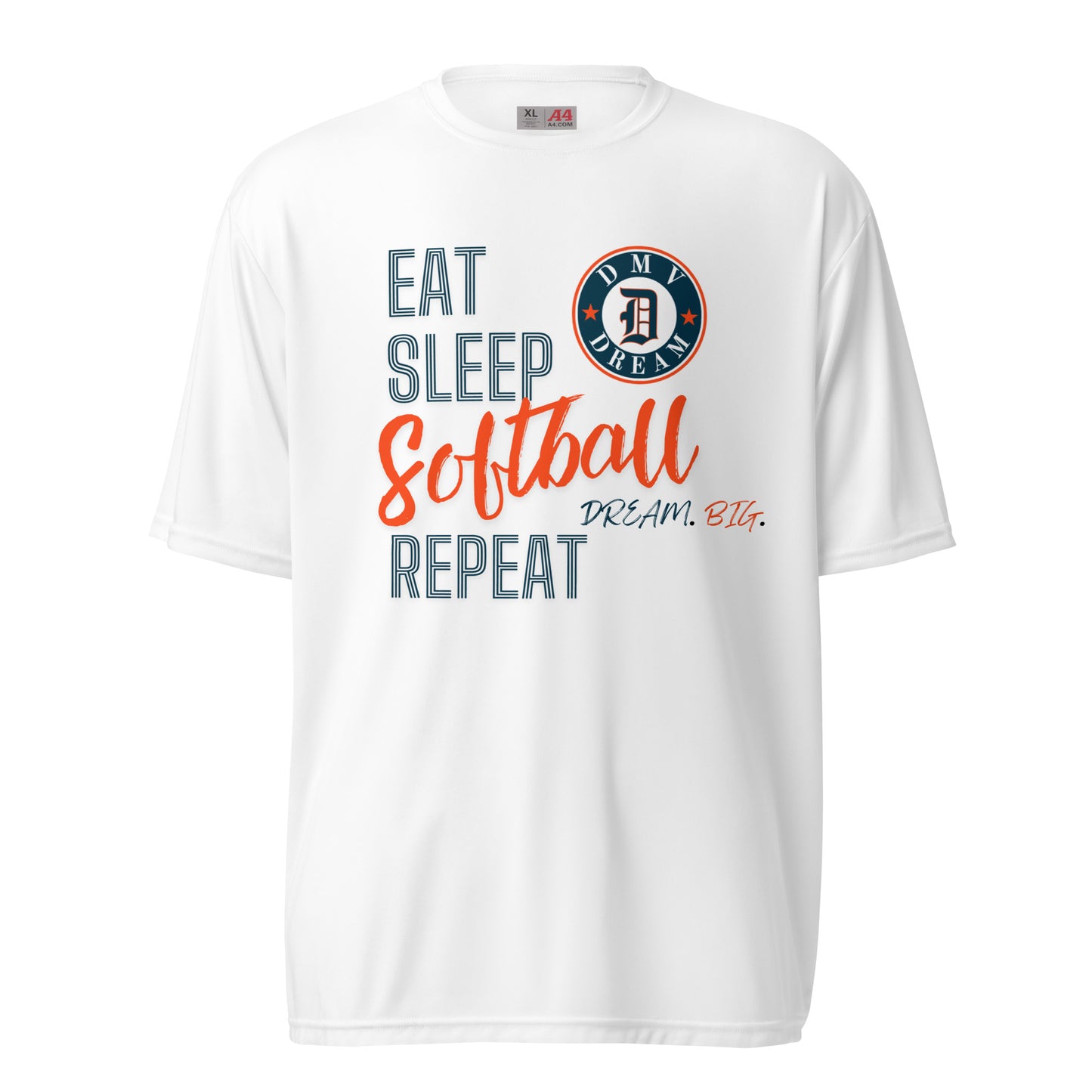 (DRI-FIT) DMV Dream Eat Sleep Softball T-Shirt (Unisex)
