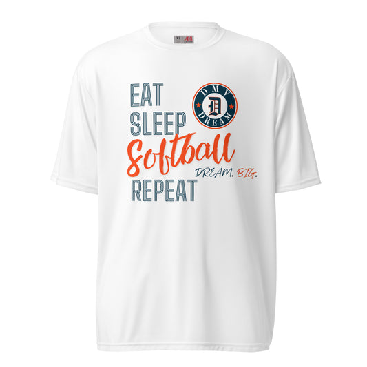 (DRI-FIT) DMV Dream Eat Sleep Softball T-Shirt (Unisex)